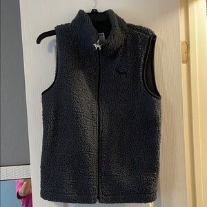 Gray Sherpa Fleece Vest